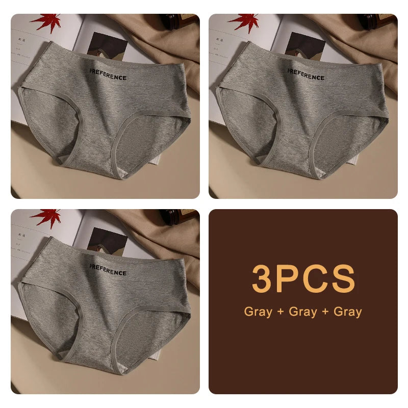 "3PCS Seamless Cotton Panties – Soft, Breathable & Sexy Underwear for Women"