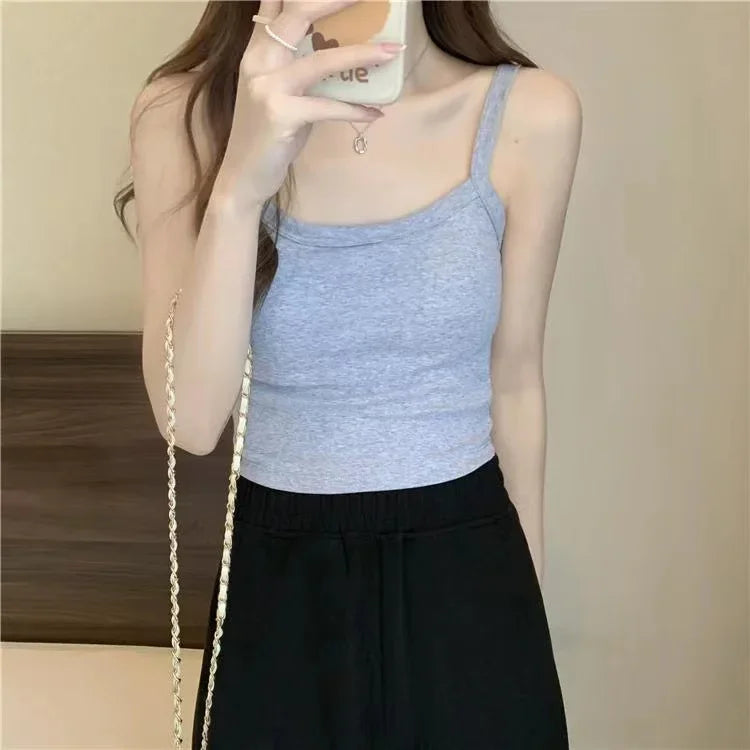 Sexy Sleeveless Crop Top – Fashion Camisole, Lingerie Tube Vest for Women