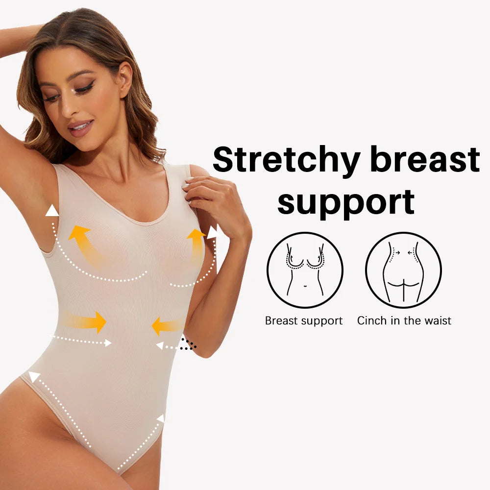 Seamless Shapewear Bodysuit for Women – Sculpting Thong Body Shaper