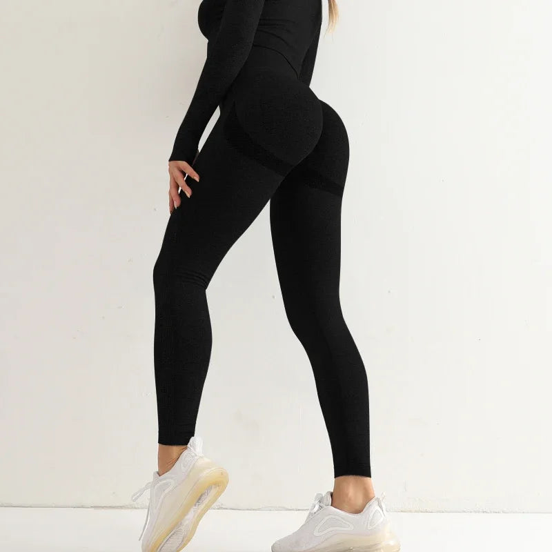 "Legging taille haute sans couture pour femme - Extensible, contrôle du ventre et résistant aux squats