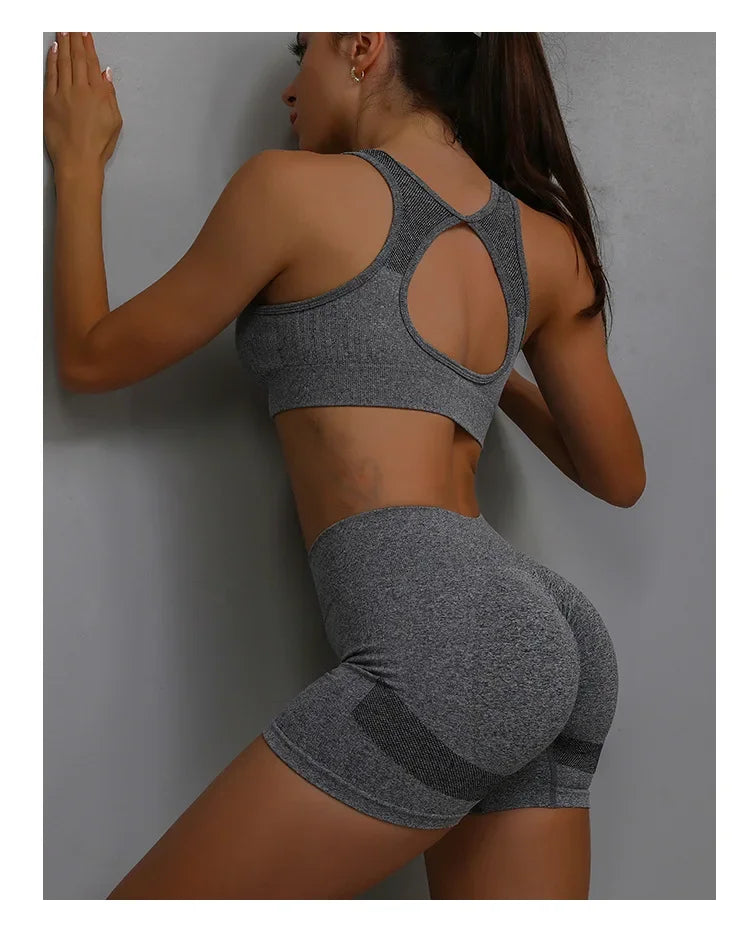 Women's Yoga Set – Sports Bra & Shorts Workout Suit