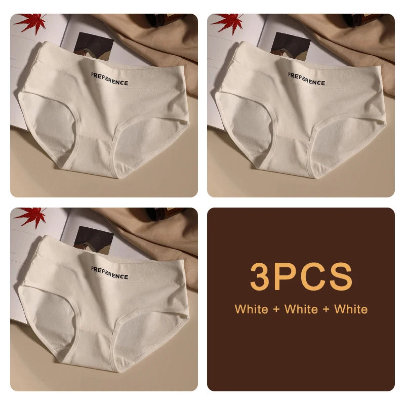 "3PCS Seamless Cotton Panties – Soft, Breathable & Sexy Underwear for Women"