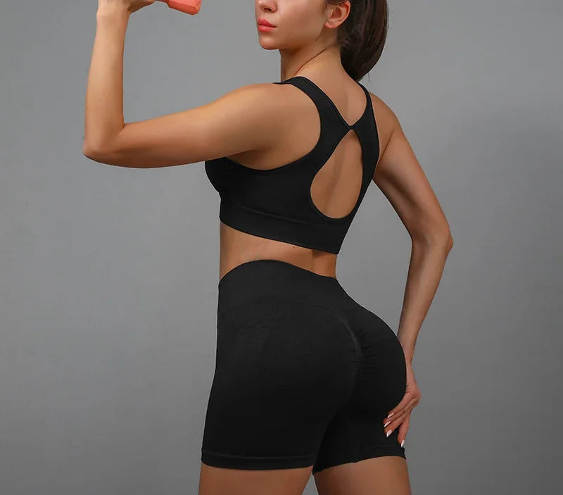 Women's Yoga Set – Sports Bra & Shorts Workout Suit