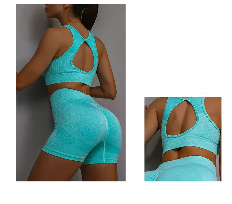 Women's Yoga Set – Sports Bra & Shorts Workout Suit