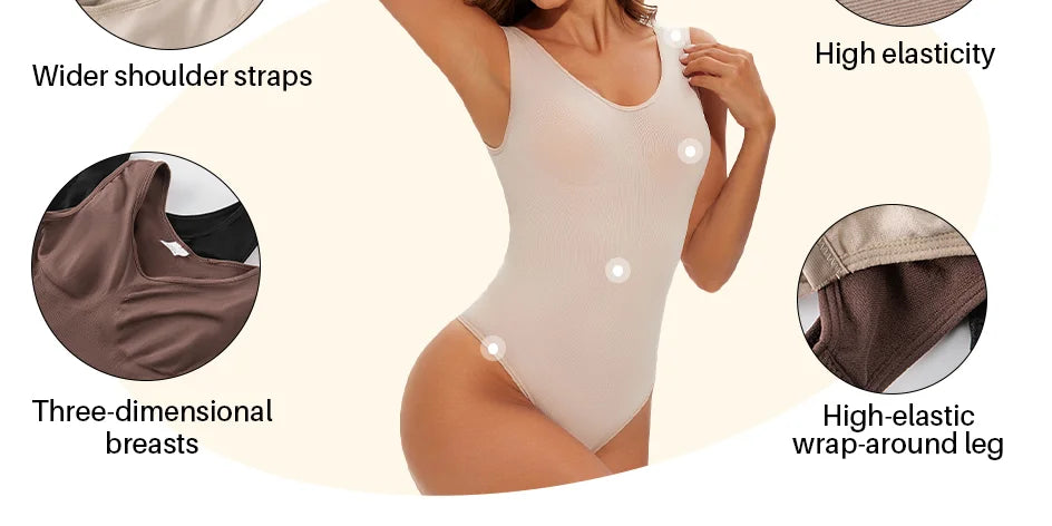 Seamless Shapewear Bodysuit for Women – Sculpting Thong Body Shaper