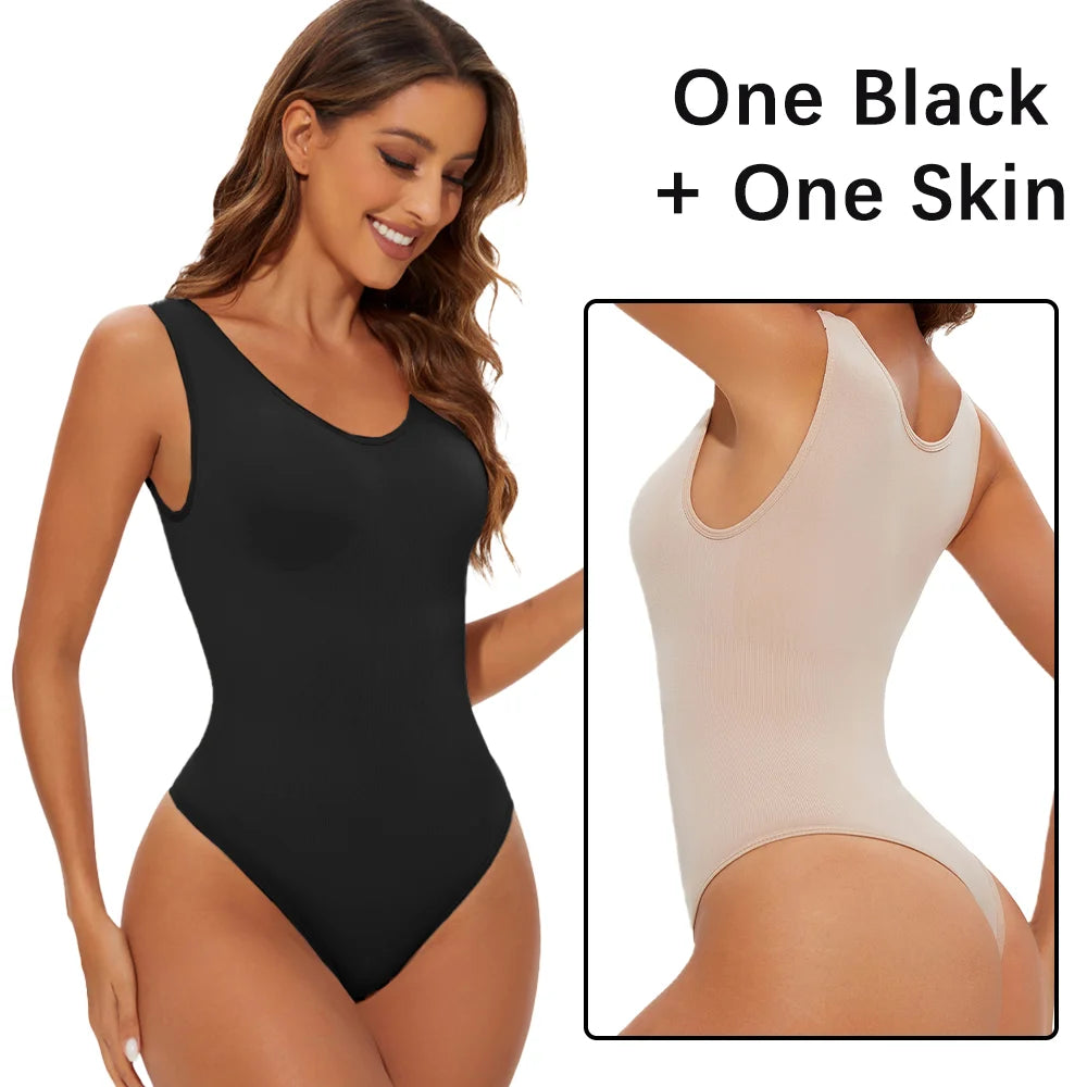 Seamless Shapewear Bodysuit for Women – Sculpting Thong Body Shaper