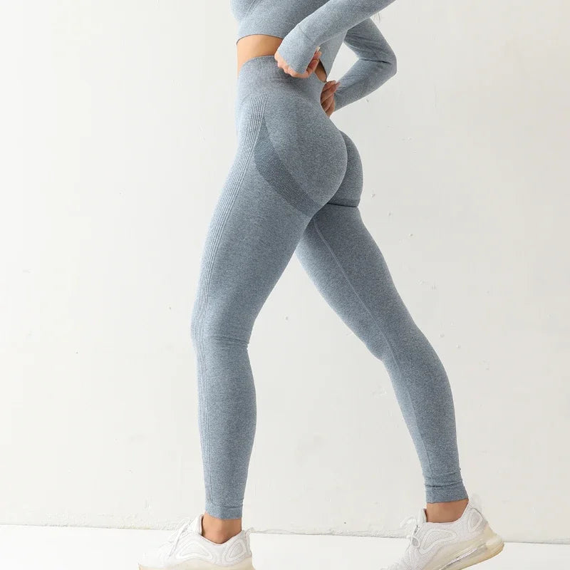 "Legging taille haute sans couture pour femme - Extensible, contrôle du ventre et résistant aux squats