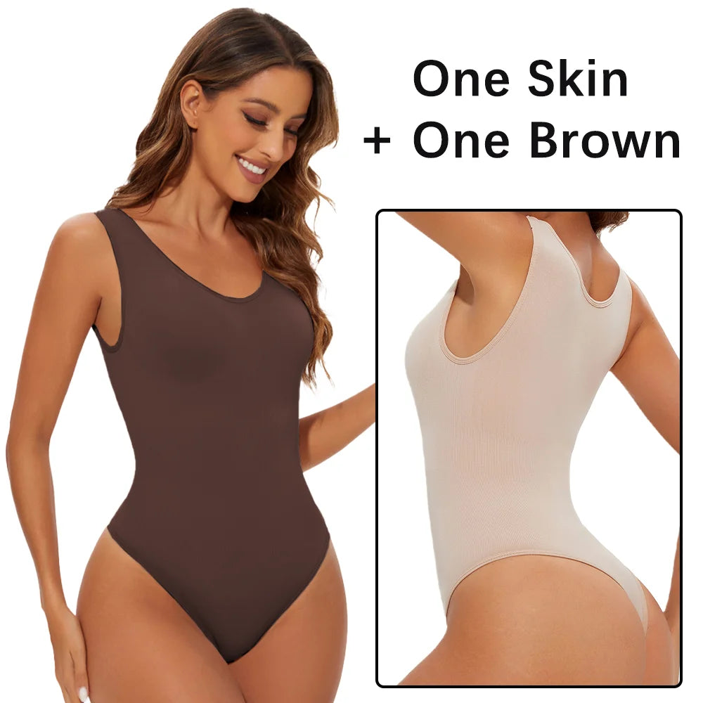 Seamless Shapewear Bodysuit for Women – Sculpting Thong Body Shaper