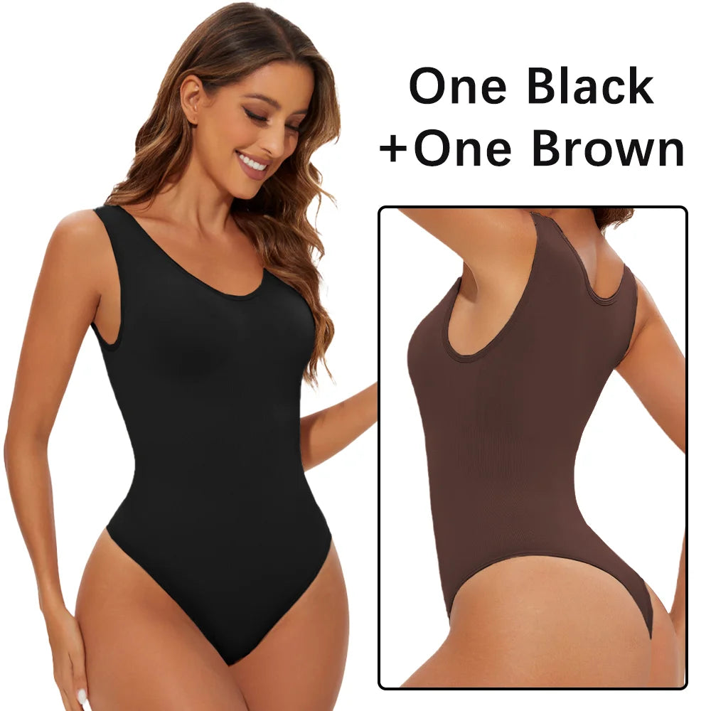 Seamless Shapewear Bodysuit for Women – Sculpting Thong Body Shaper