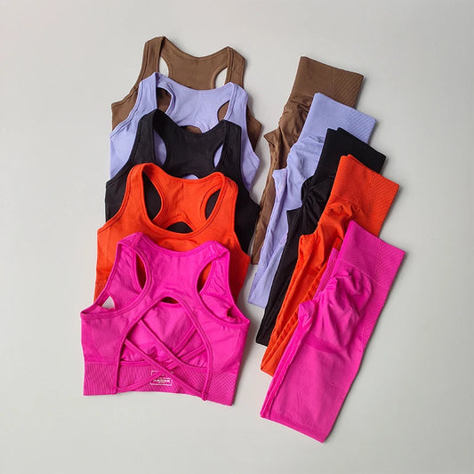 Women's Yoga Suit – Shockproof Sports Bra & Leggings